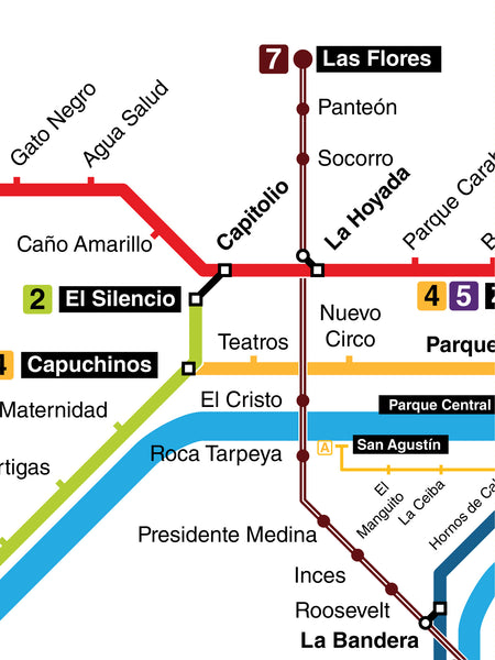 Caracas, Venezuela metro map | Plano del Metro de Caracas
