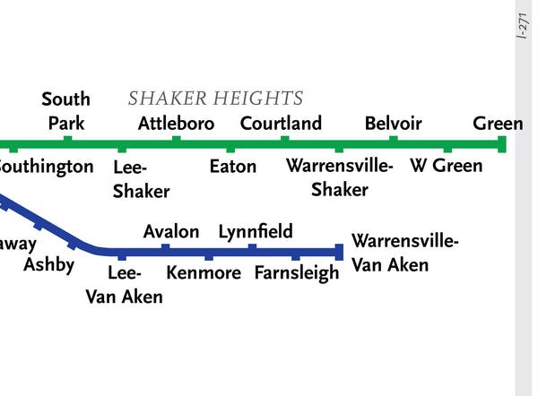 Cleveland RTA map print