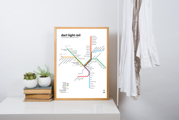 Dallas DART system and local streetcar service, 2022