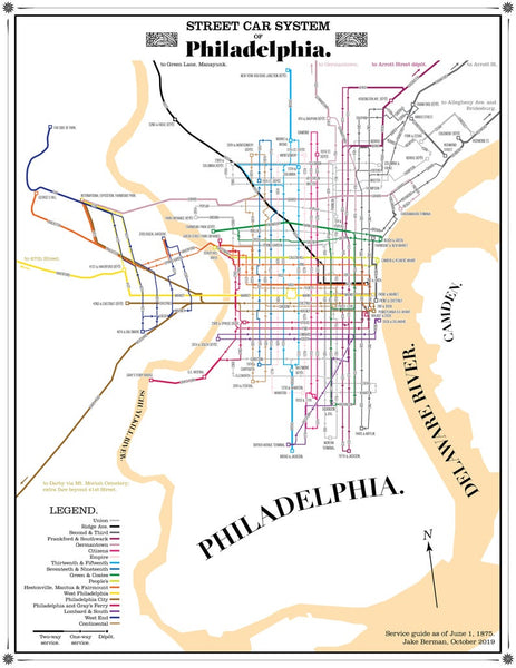 Philadelphia streetcar system, 1875