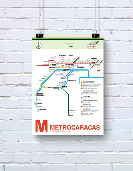 Caracas, Venezuela metro map | Plano del Metro de Caracas