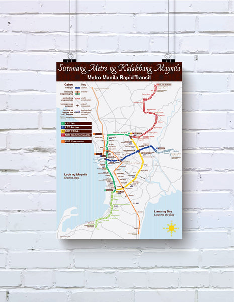 Metro Manila rapid transit map print