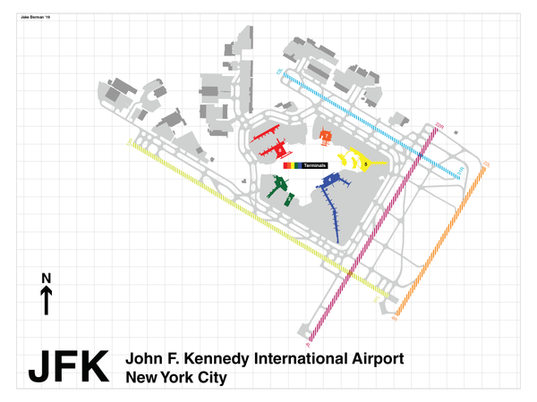 JFK Airport, New York City map