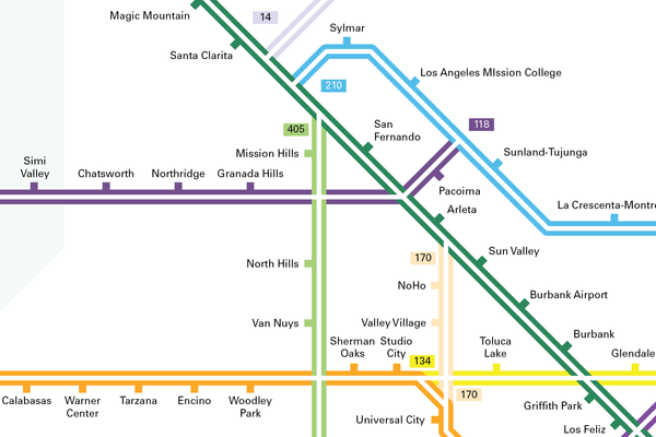 Los Angeles freeway system map