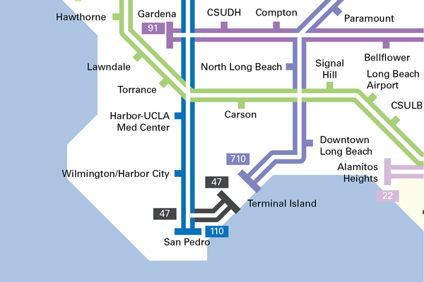 Los Angeles freeway system map