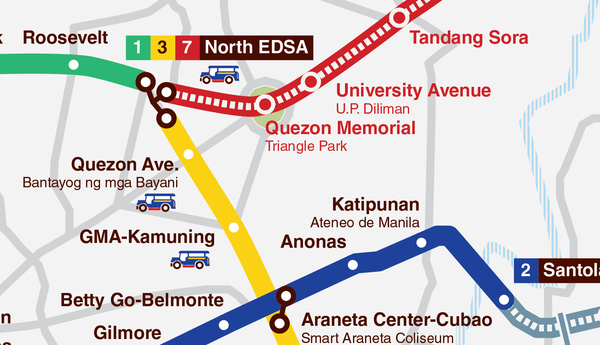 Metro Manila rapid transit map print