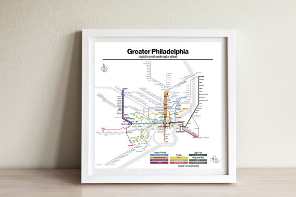 Philadelphia SEPTA rapid transit map