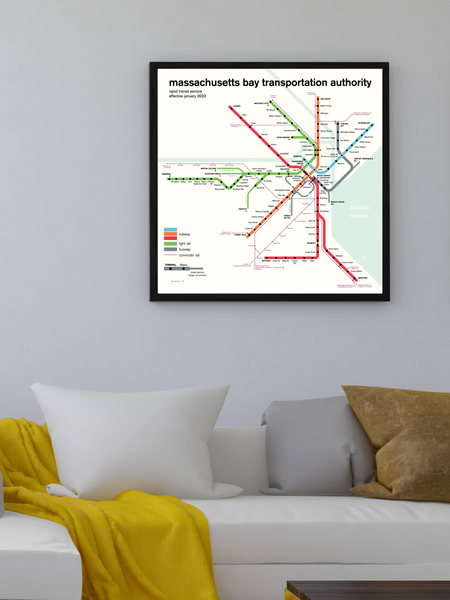 Boston MBTA subway map, 2023