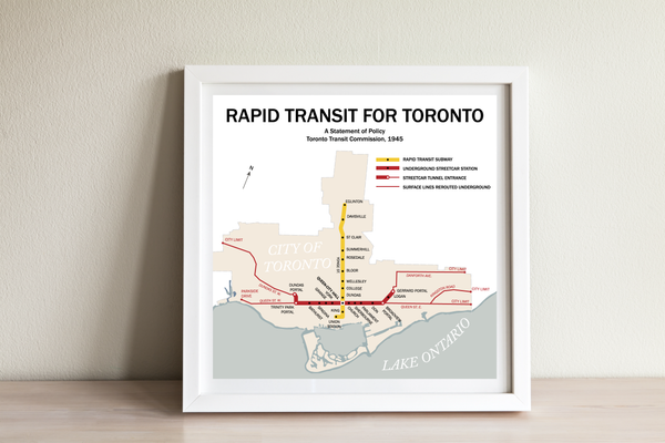 Toronto Subway plan, 1945