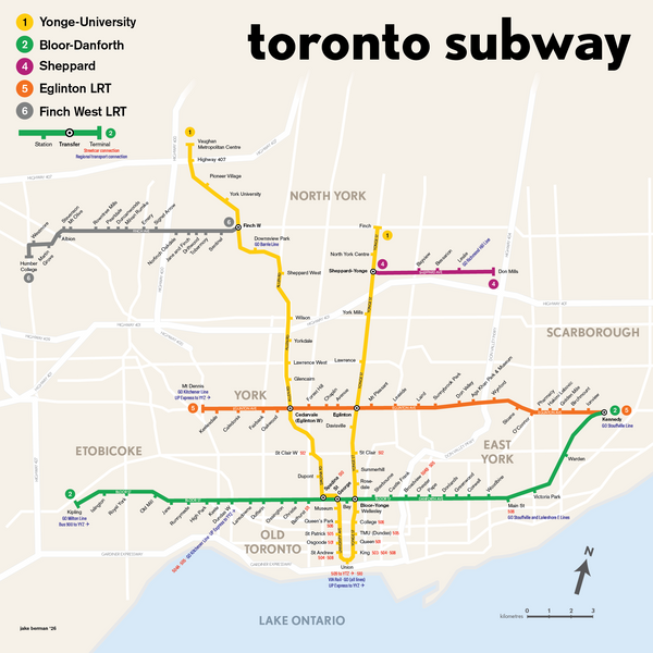 Toronto Subway map print