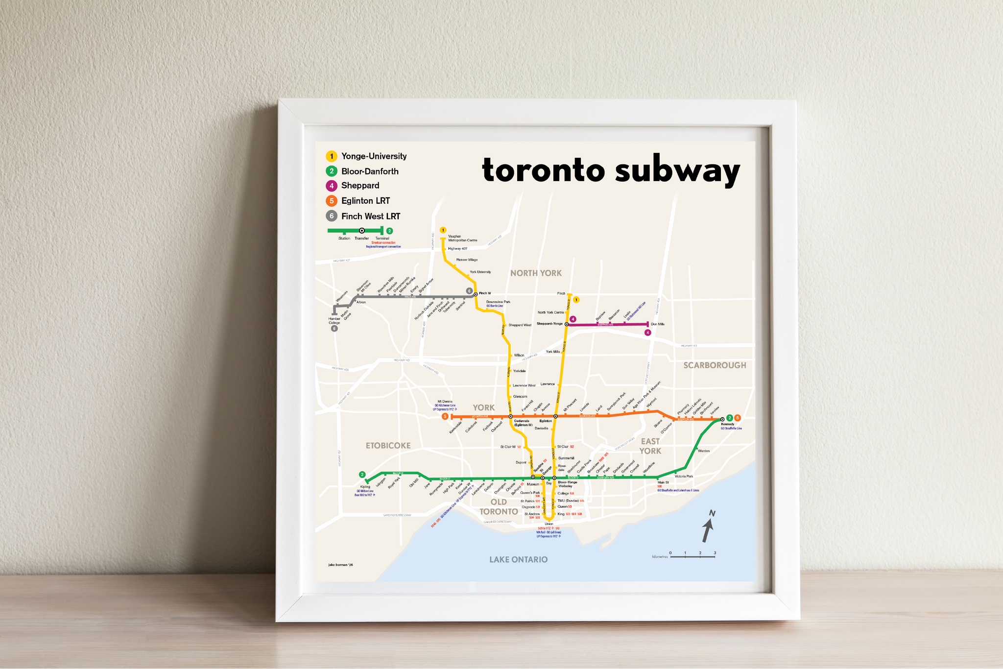 Toronto Subway map print – 53 Studio
