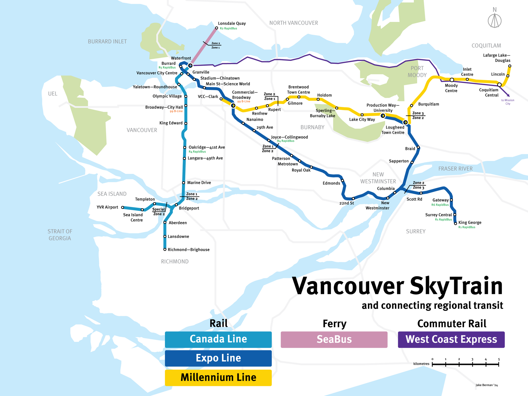 Skytrain Routes Map.pdf Nycsubwayorg Vancouver Skytrain Route Map