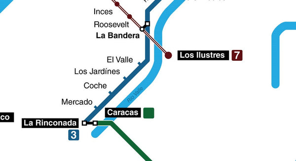 Caracas, Venezuela metro map | Plano del Metro de Caracas