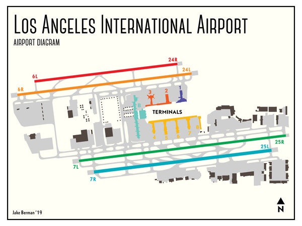Los Angeles International Airport map