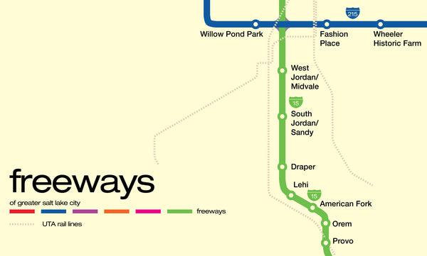Salt Lake City freeway system map