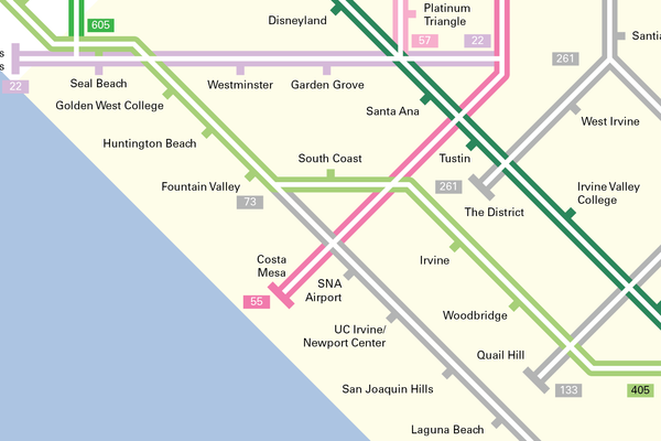 Los Angeles freeway system map