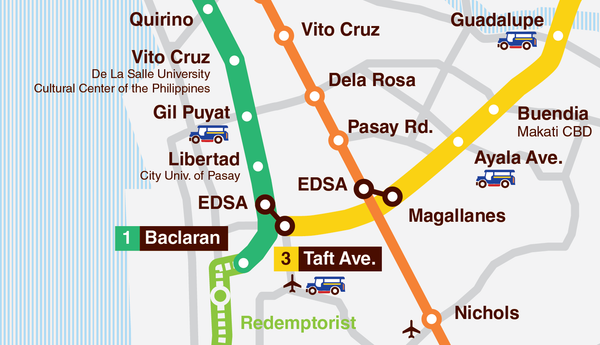 Metro Manila rapid transit map print