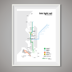 Seattle rapid transit map print