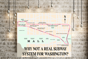 Washington, DC proposed subway map, 1909
