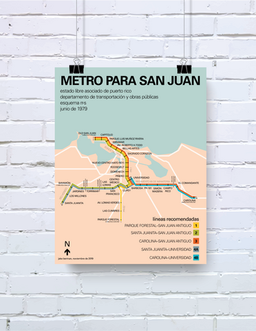 San Juan, Puerto Rico's planned Metro system, 1979