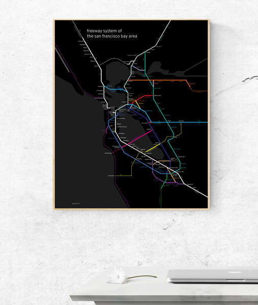 San Francisco Bay Area freeway system map